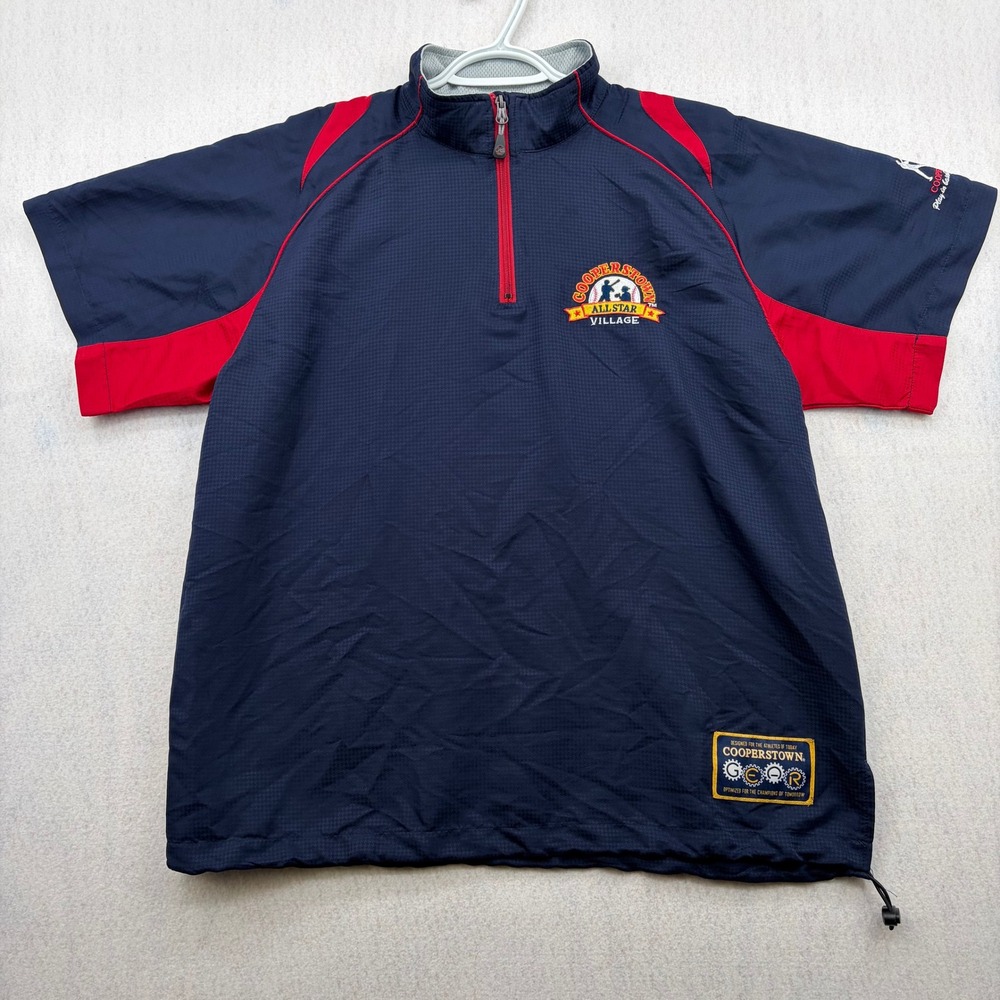Anaconda Sports Cooperstown All Star Village Kids Quarter Zip Cage Jacket Navy M